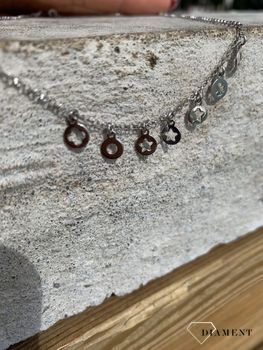 Naszyjnik srebrny gwiazdki w kółkach DallAcqua Incanto naszyjnik gwiazd naszyjniki celebrytki srebrne naszyjniki (2).JPG